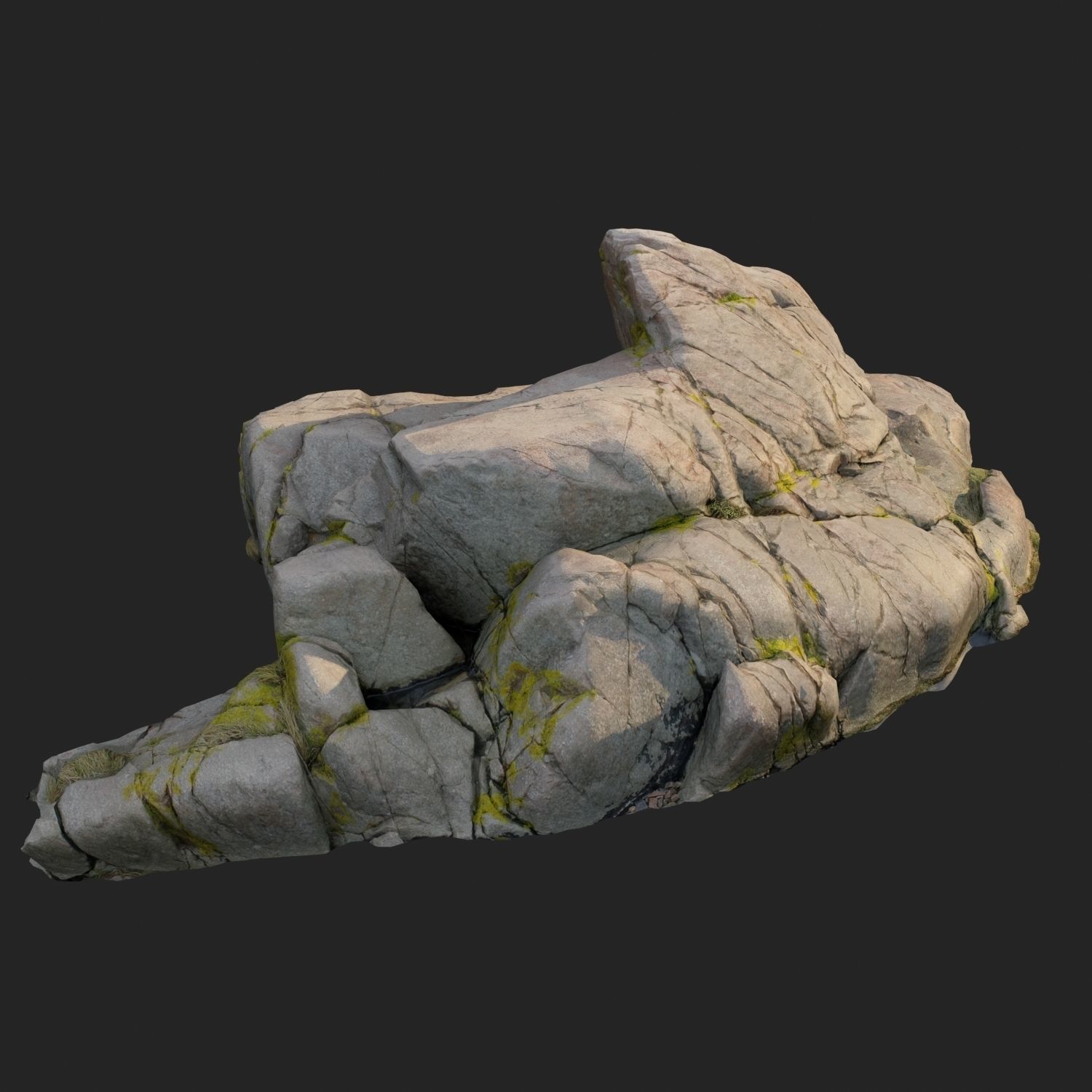 3d scanned nature stone 031 Low-poly 3D model_3