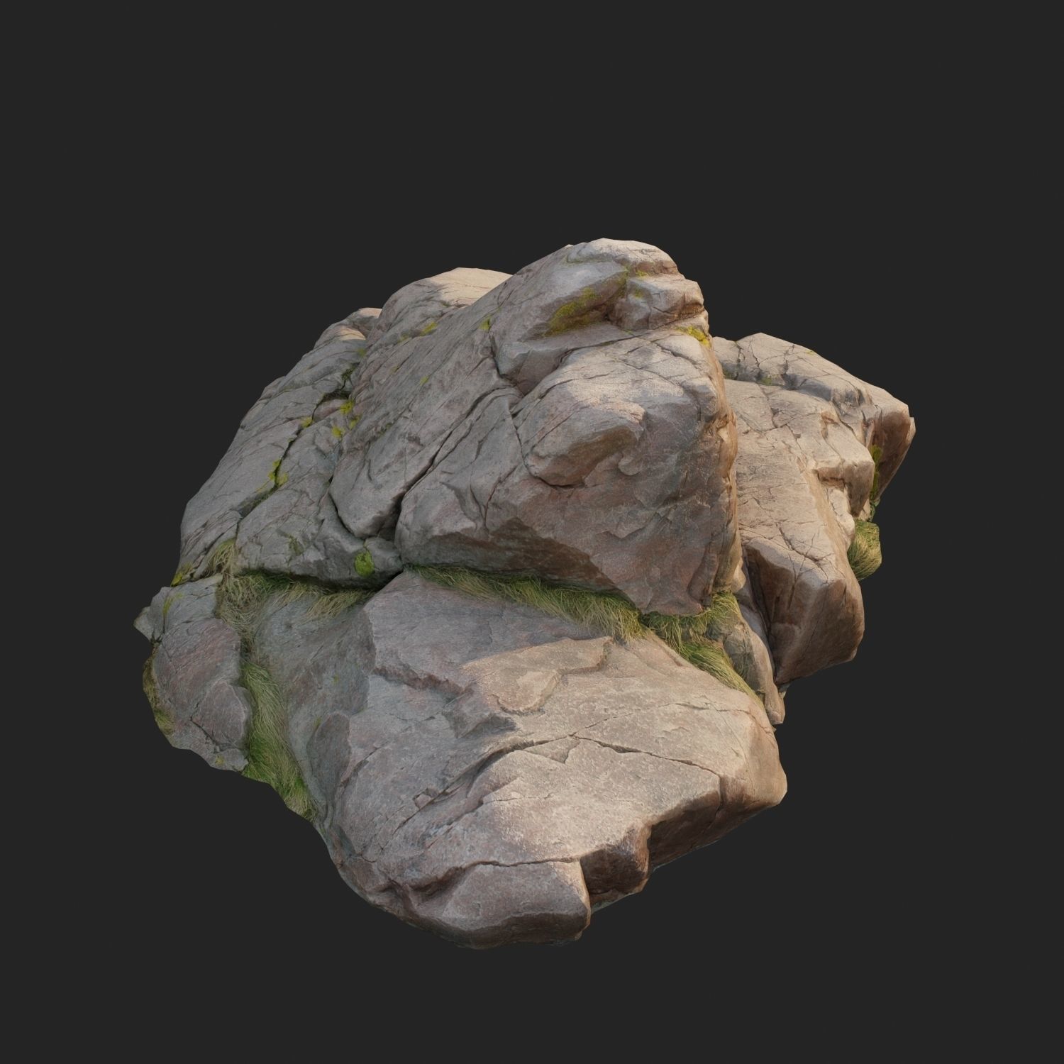 3d scanned nature stone 031 Low-poly 3D model_1