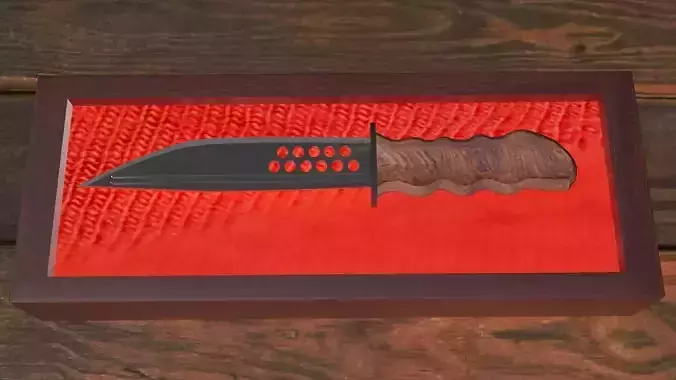Combat knife model Low-poly 3D model