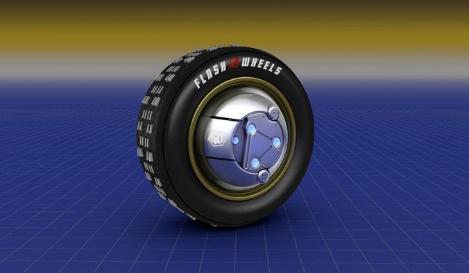 Flash Wheels Concept Tyre Illuminating Rim 3D model