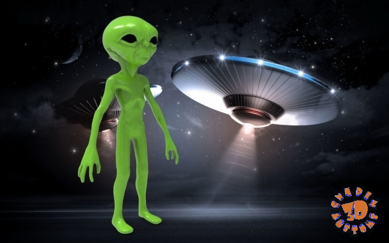 Alien figure with eyes 3D print model_4