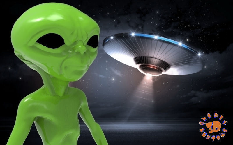 Alien figure with eyes 3D print model_1