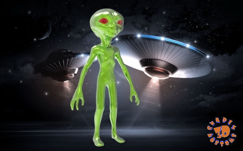 Alien figure with eyes 3D print model_2