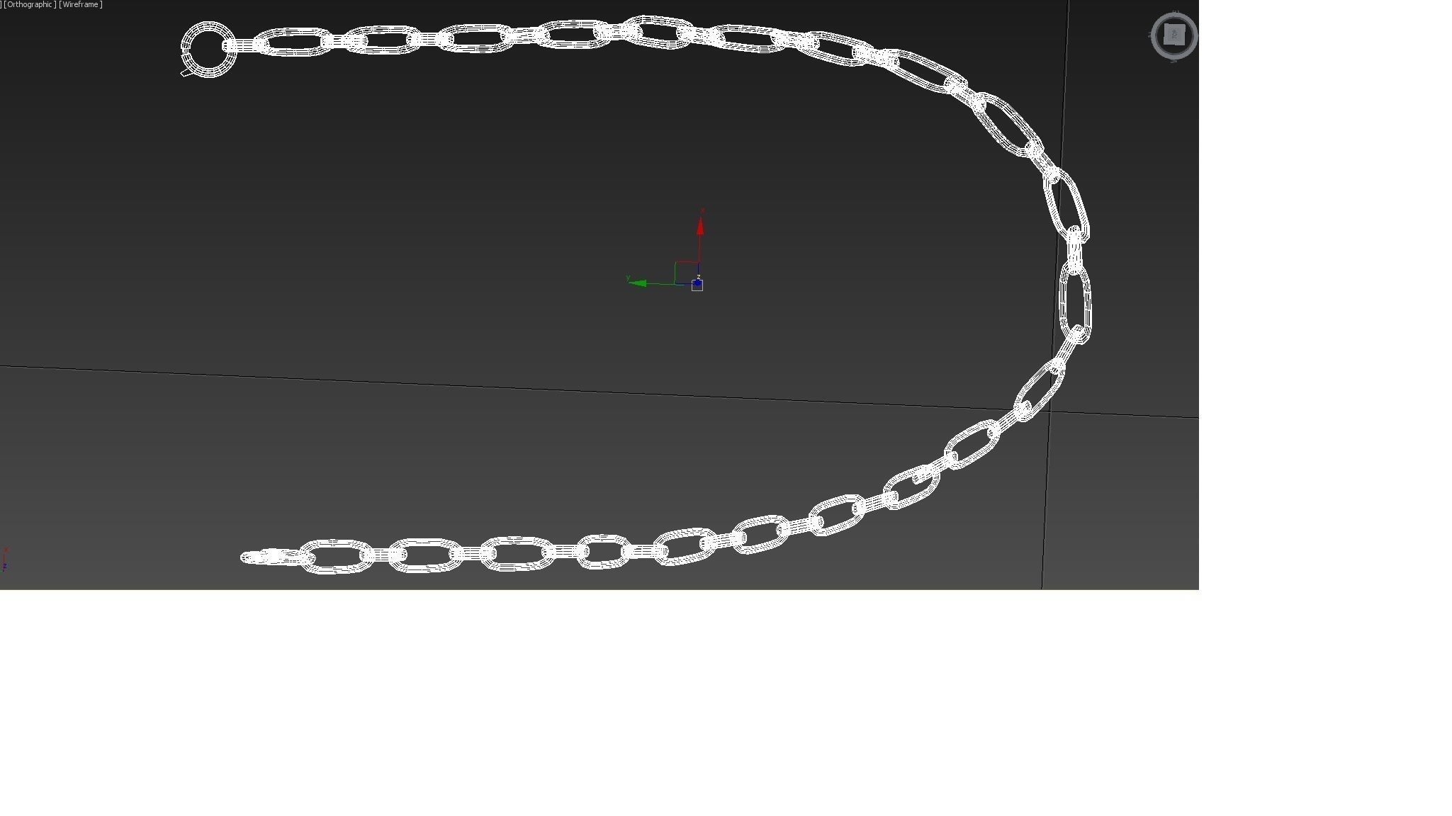 Golden neck chain 3D model Low-poly 3D model_5