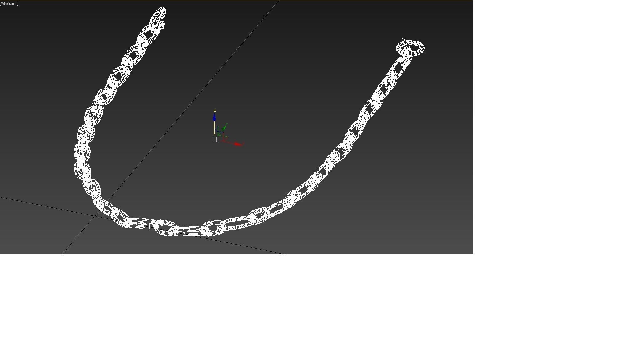 Golden neck chain 3D model Low-poly 3D model_6