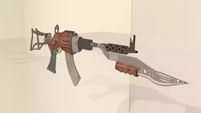 Mashine gun 3D model prototype design