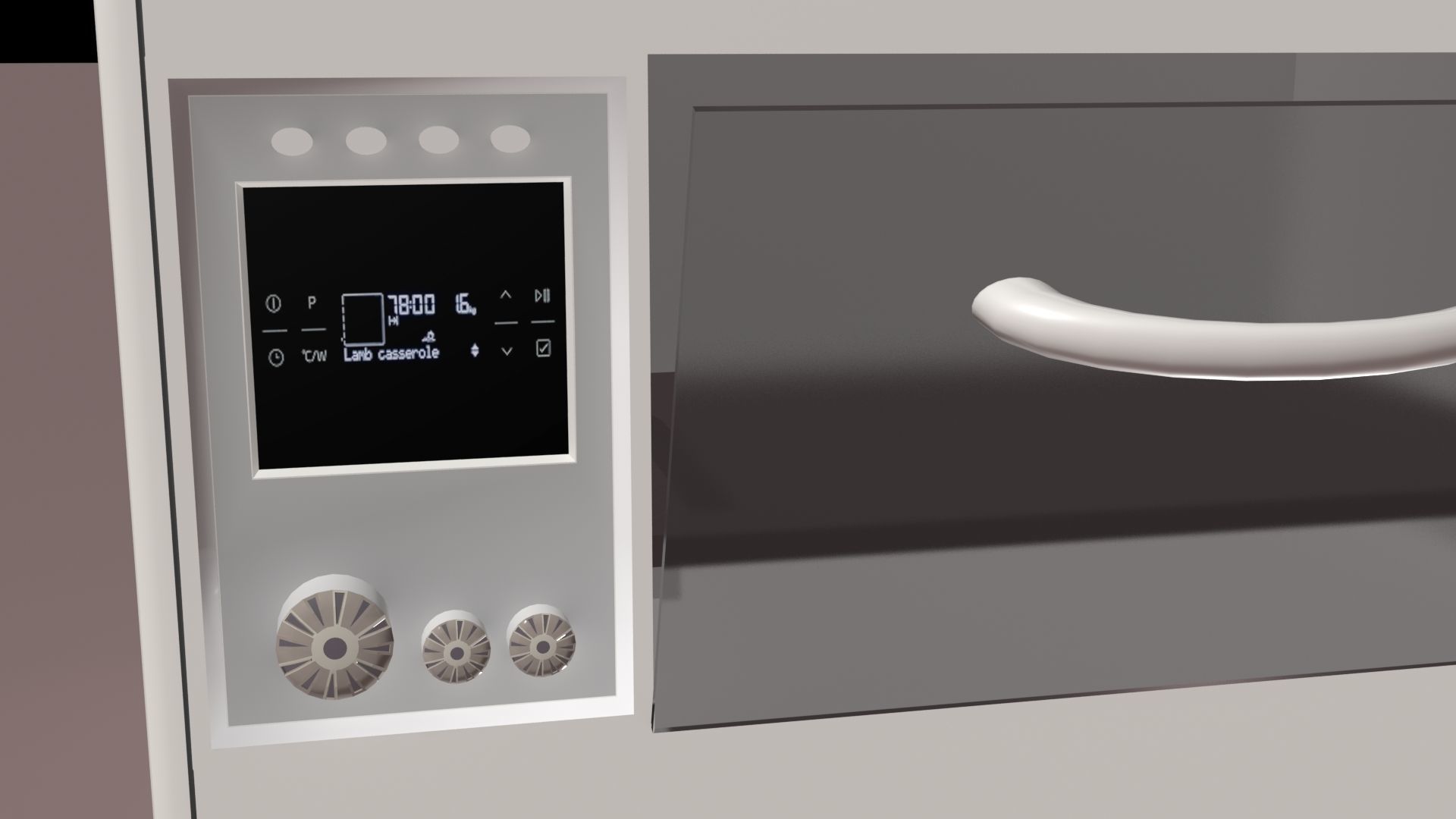 Microvawe 3D concept model Low-poly 3D model_4