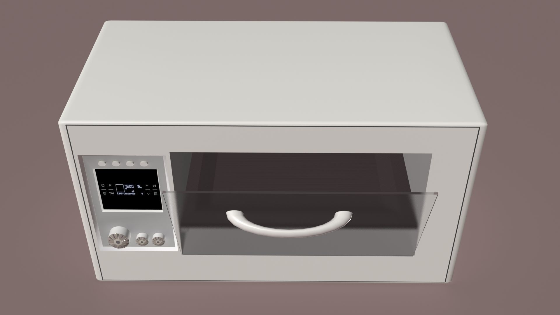 Microvawe 3D concept model Low-poly 3D model_1