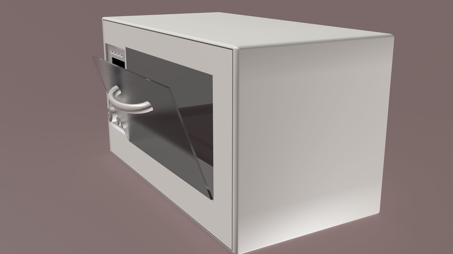 Microvawe 3D concept model Low-poly 3D model_3