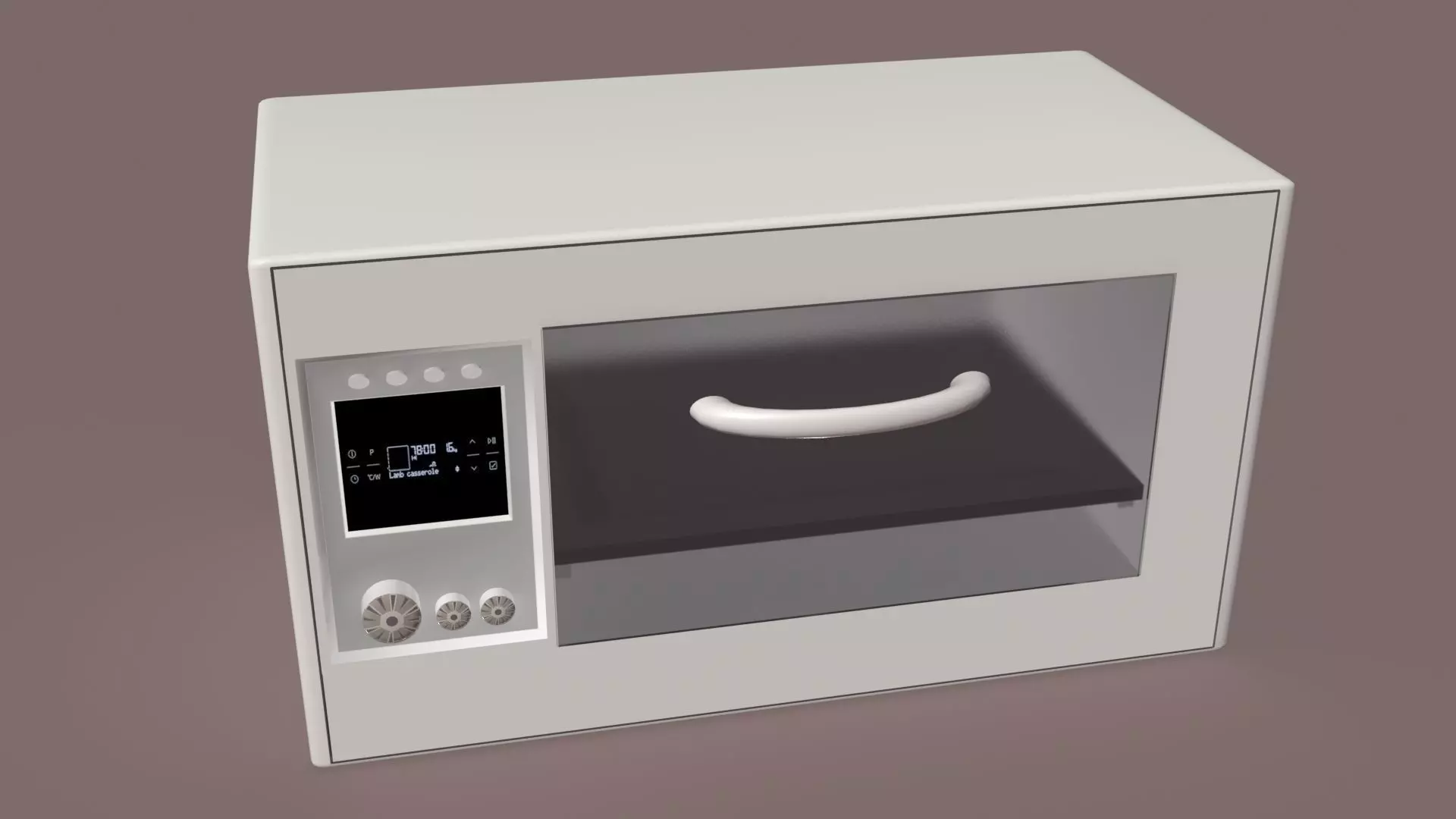 Microvawe 3D concept model Low-poly 3D model_0