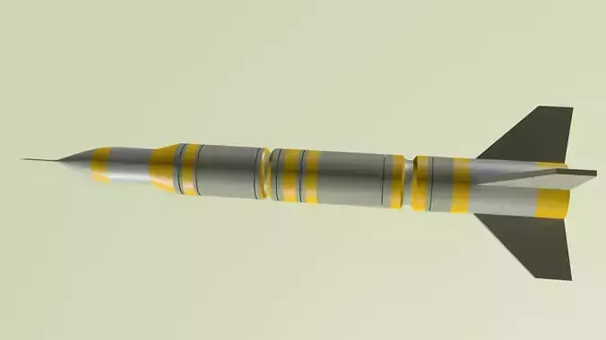 Ballistic rocket 3D model