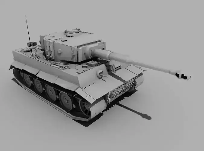 Tiger I Tank Sdkfz 181 - Panzerkampfwagen VI Tiger Ausf E Low-poly 3D model