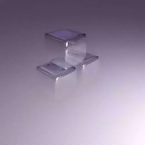 Ice Cubes  Low-poly 3D model