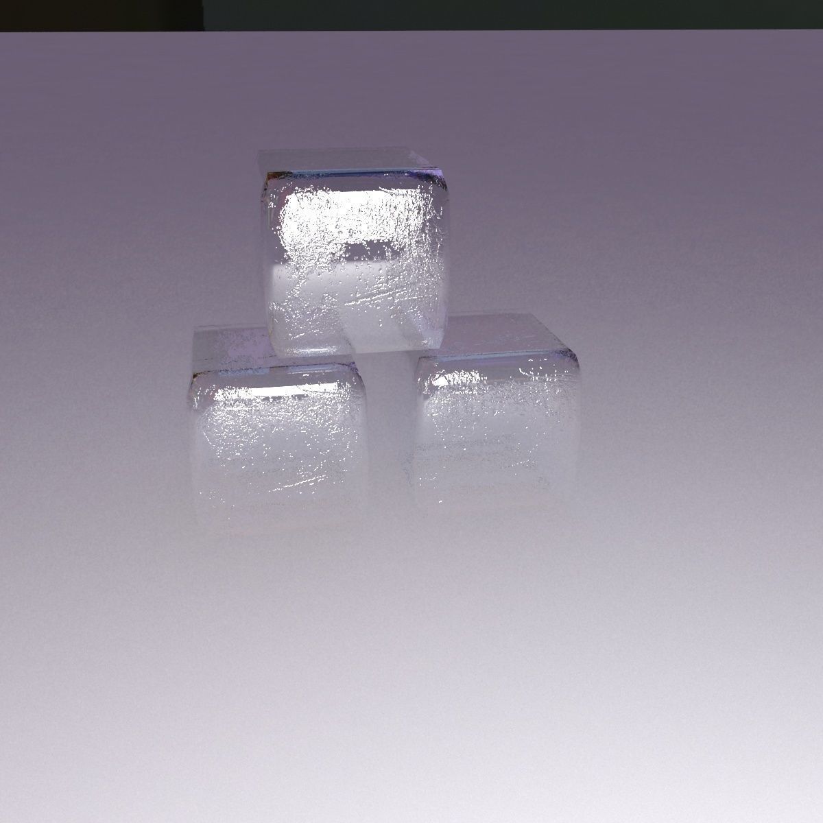 Ice Cubes  Low-poly 3D model_1