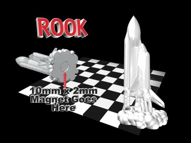 The Space Travel Chess Set just print and add magnets 3D print model_6
