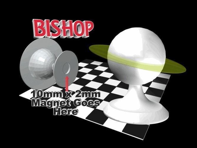 The Space Travel Chess Set just print and add magnets 3D print model_5