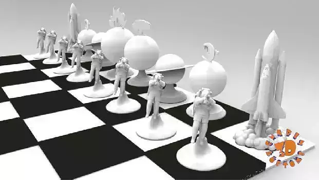 The Space Travel Chess Set just print and add magnets