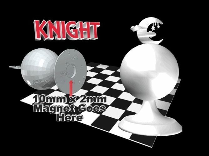 The Space Travel Chess Set just print and add magnets 3D print model_7
