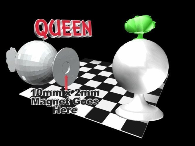 The Space Travel Chess Set just print and add magnets 3D print model_3