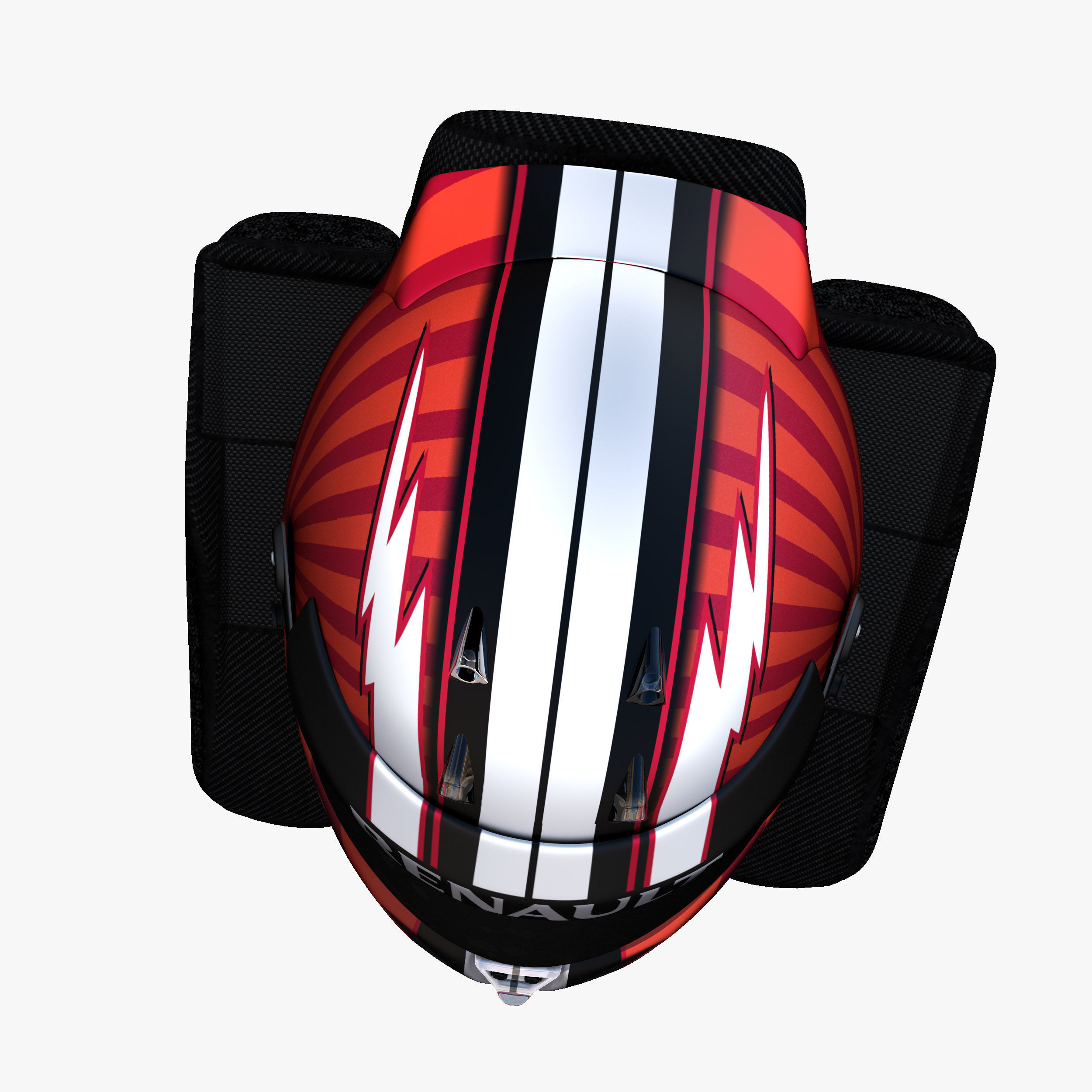 Hulkenberg helmet 2017 Low-poly 3D model_8