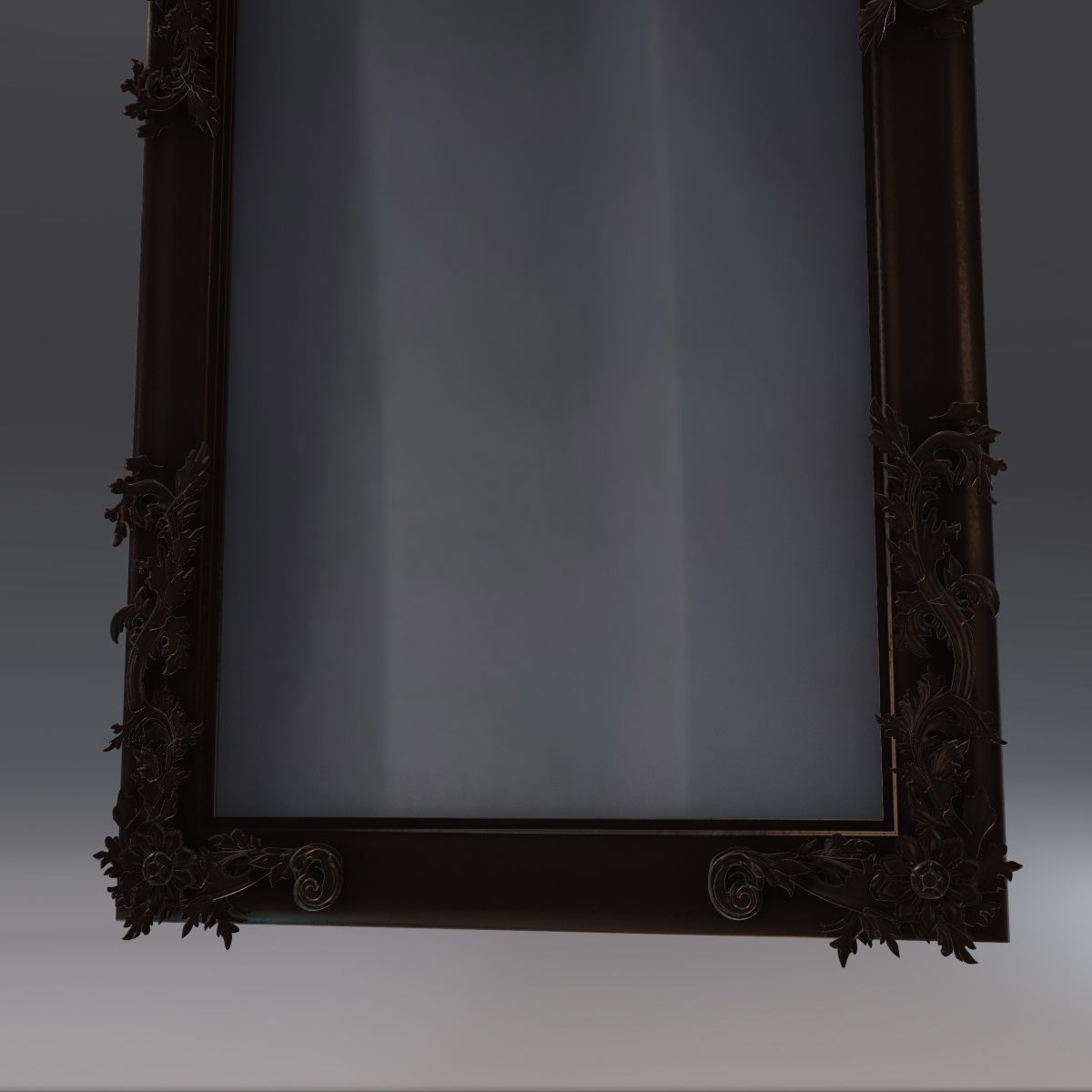 Vintage Barocco Mirror 3D model_3