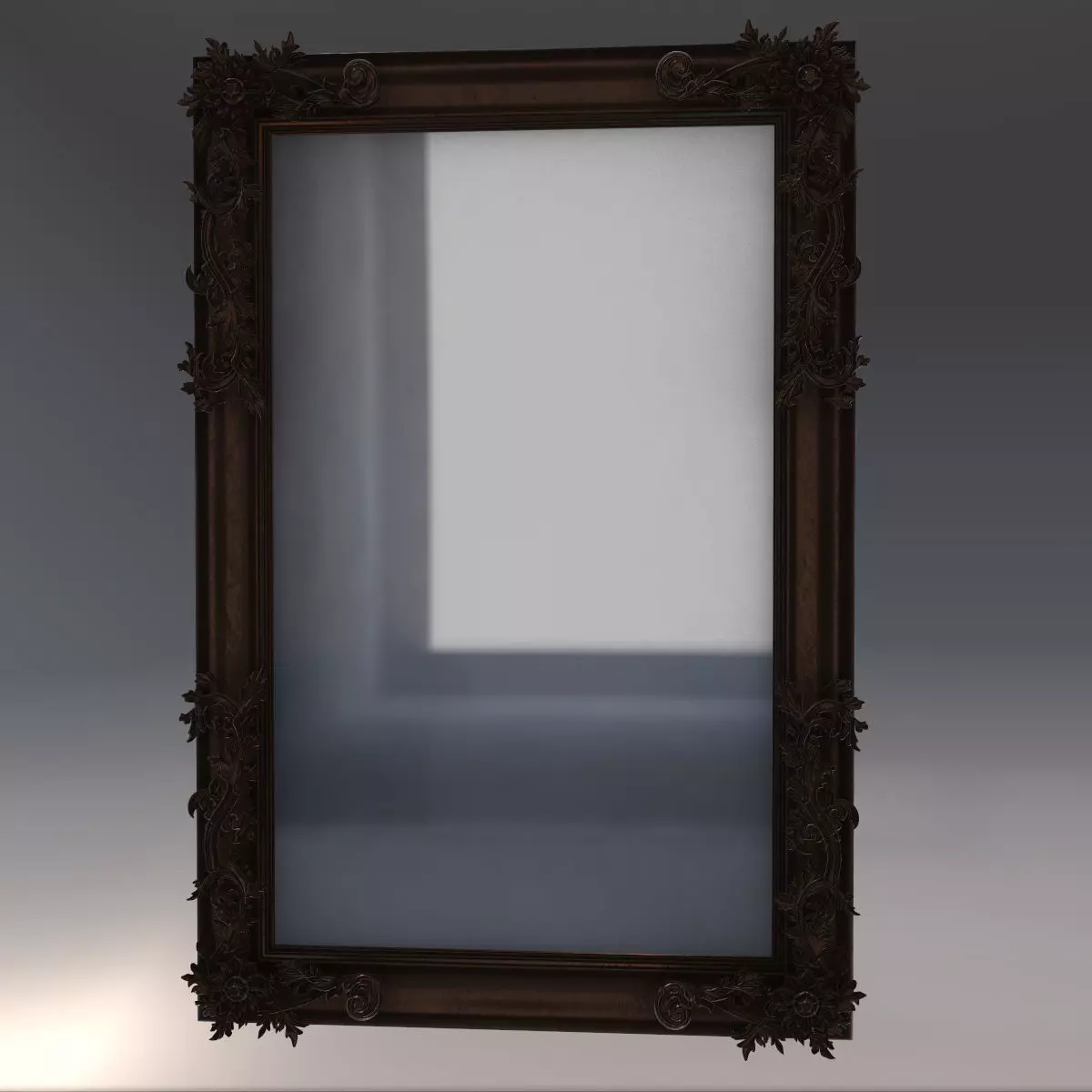 Vintage Barocco Mirror 3D model_0