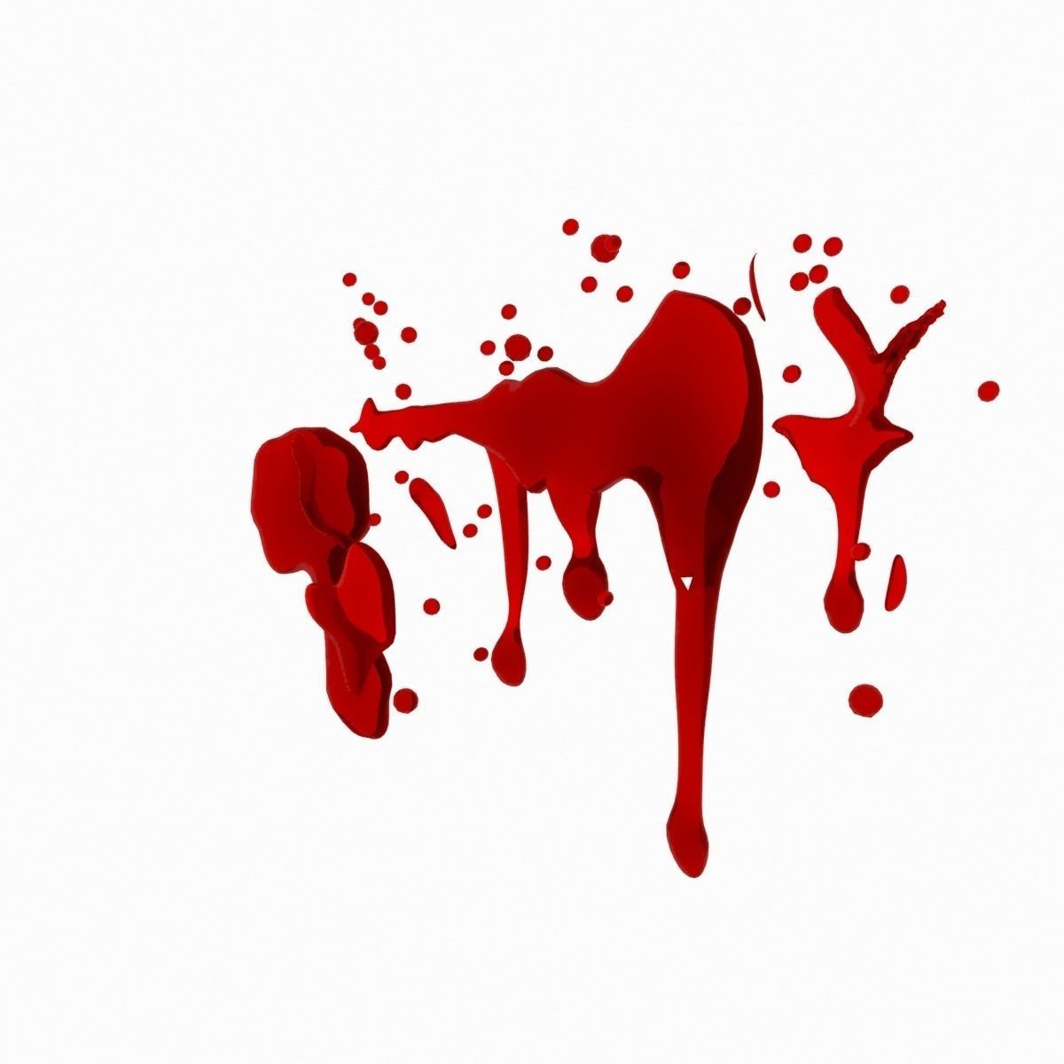 Blood Splash 2 Low-poly 3D model_2