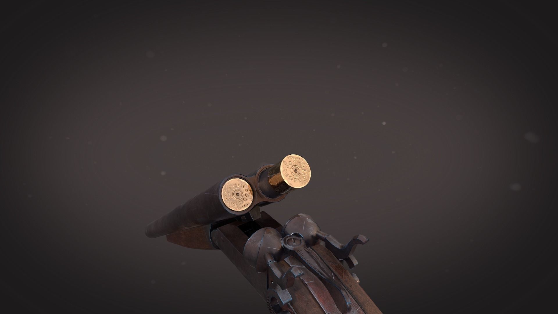 Shotgun rifle Low-poly 3D model_2