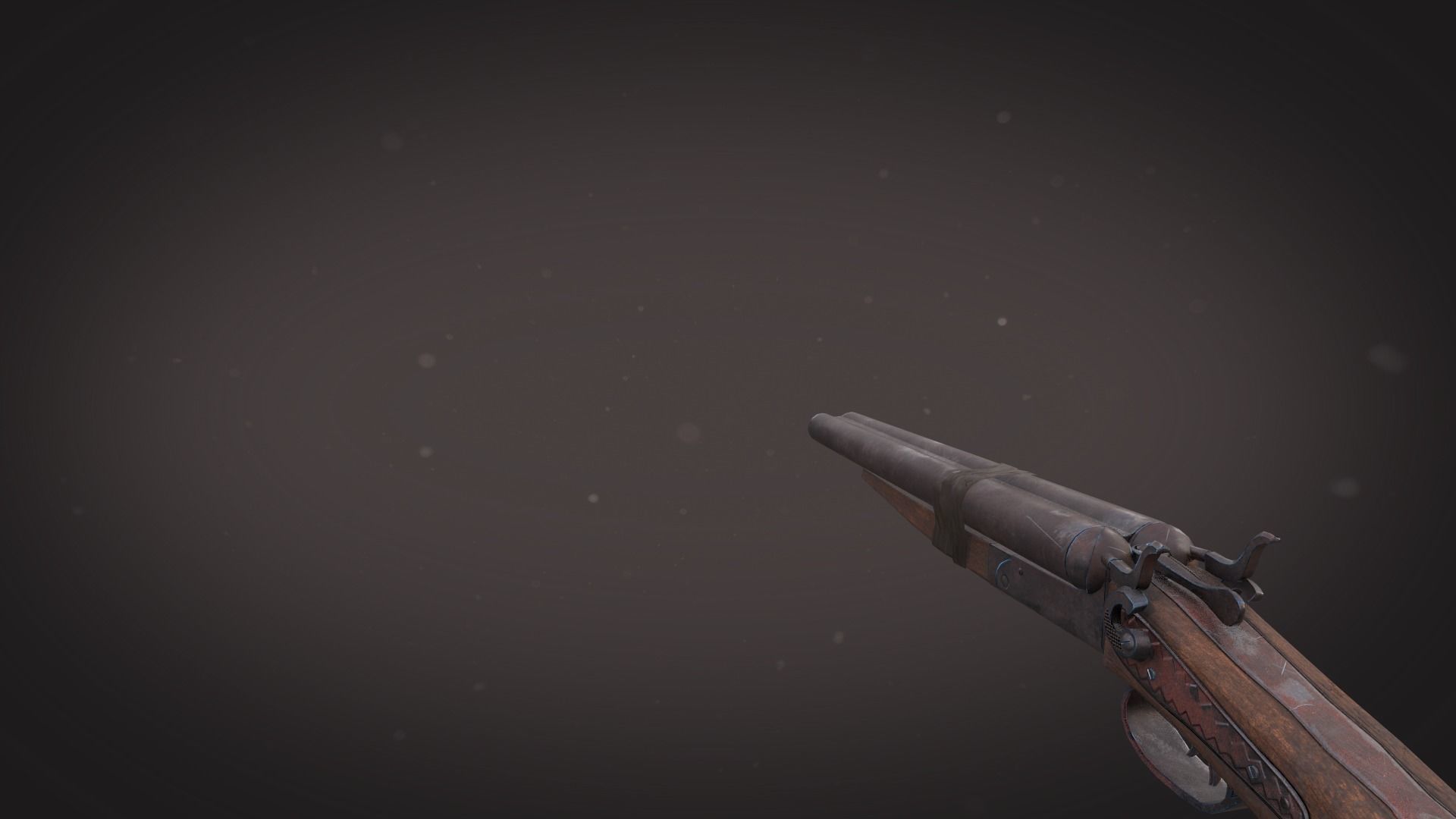 Shotgun rifle Low-poly 3D model_1