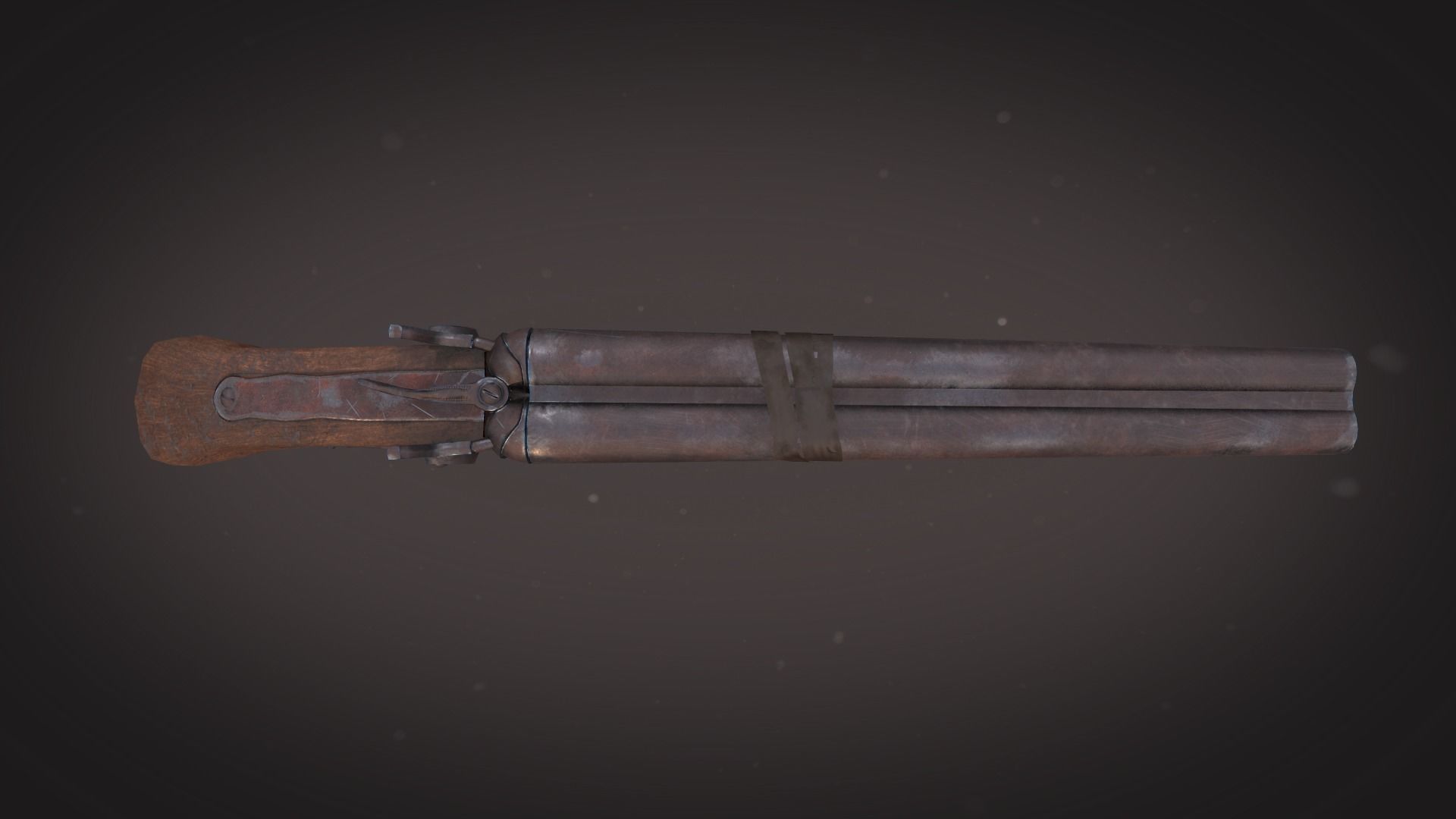 Shotgun rifle Low-poly 3D model_4