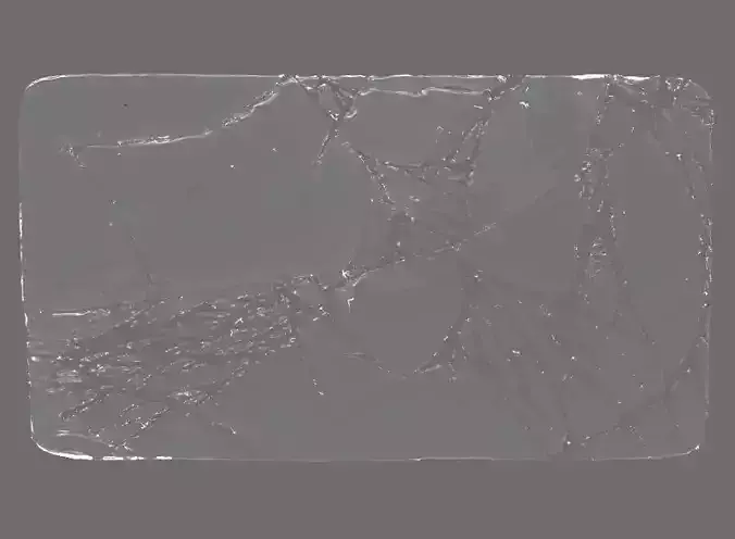 Shattered Glass Low-poly 3D model