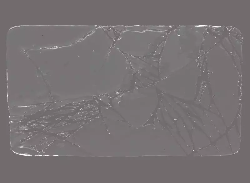 Shattered Glass Low-poly 3D model_0