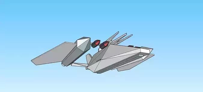Striker fighter plane flying in sky Free 3D model