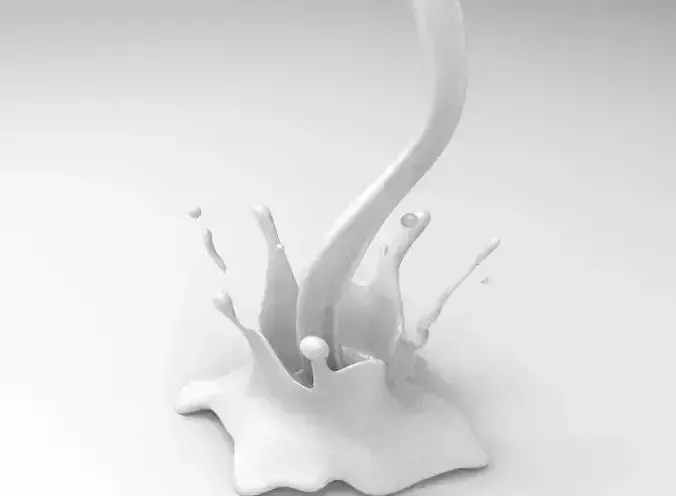 Milk Splash 2 Low-poly 3D model