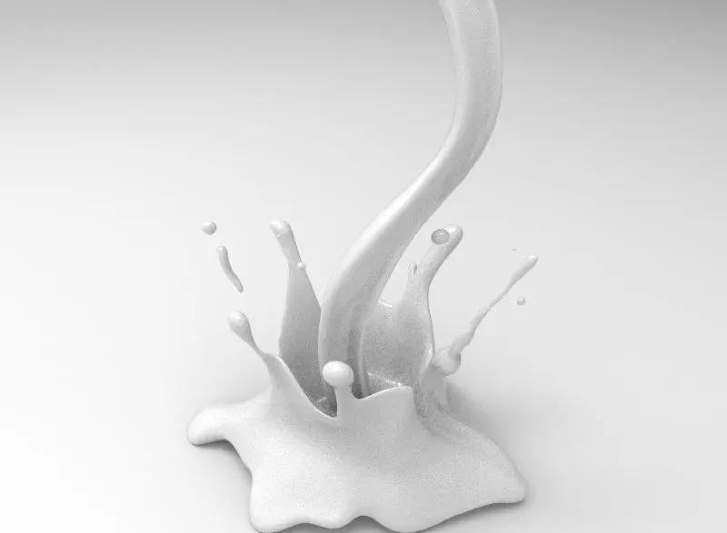 Milk Splash 2 Low-poly 3D model_0