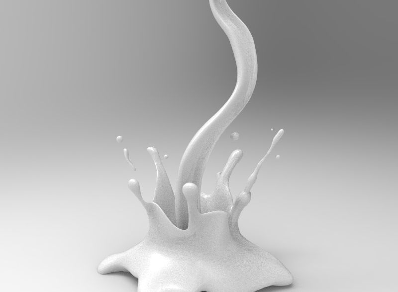 Milk Splash 2 Low-poly 3D model_1
