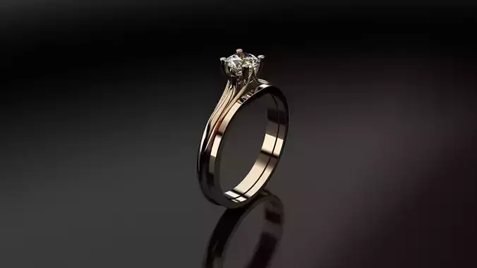 5 MM Enagement ring with band