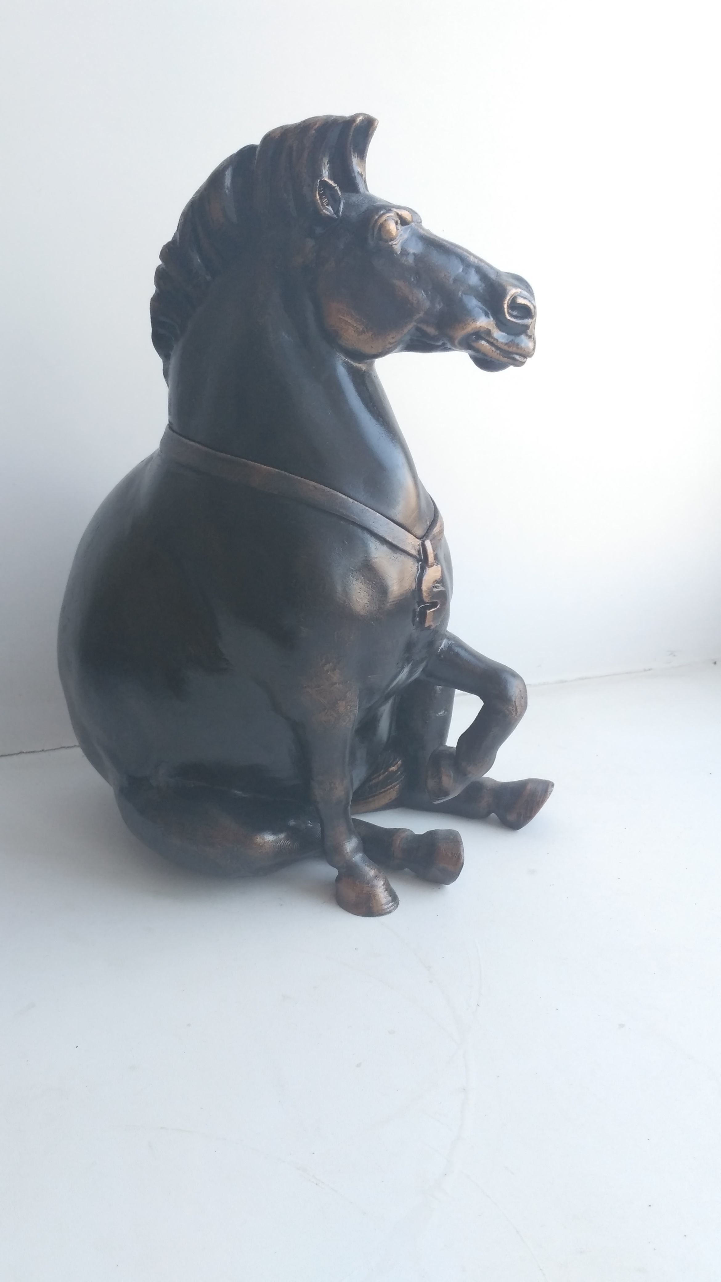 Horse money box 3D print model_3