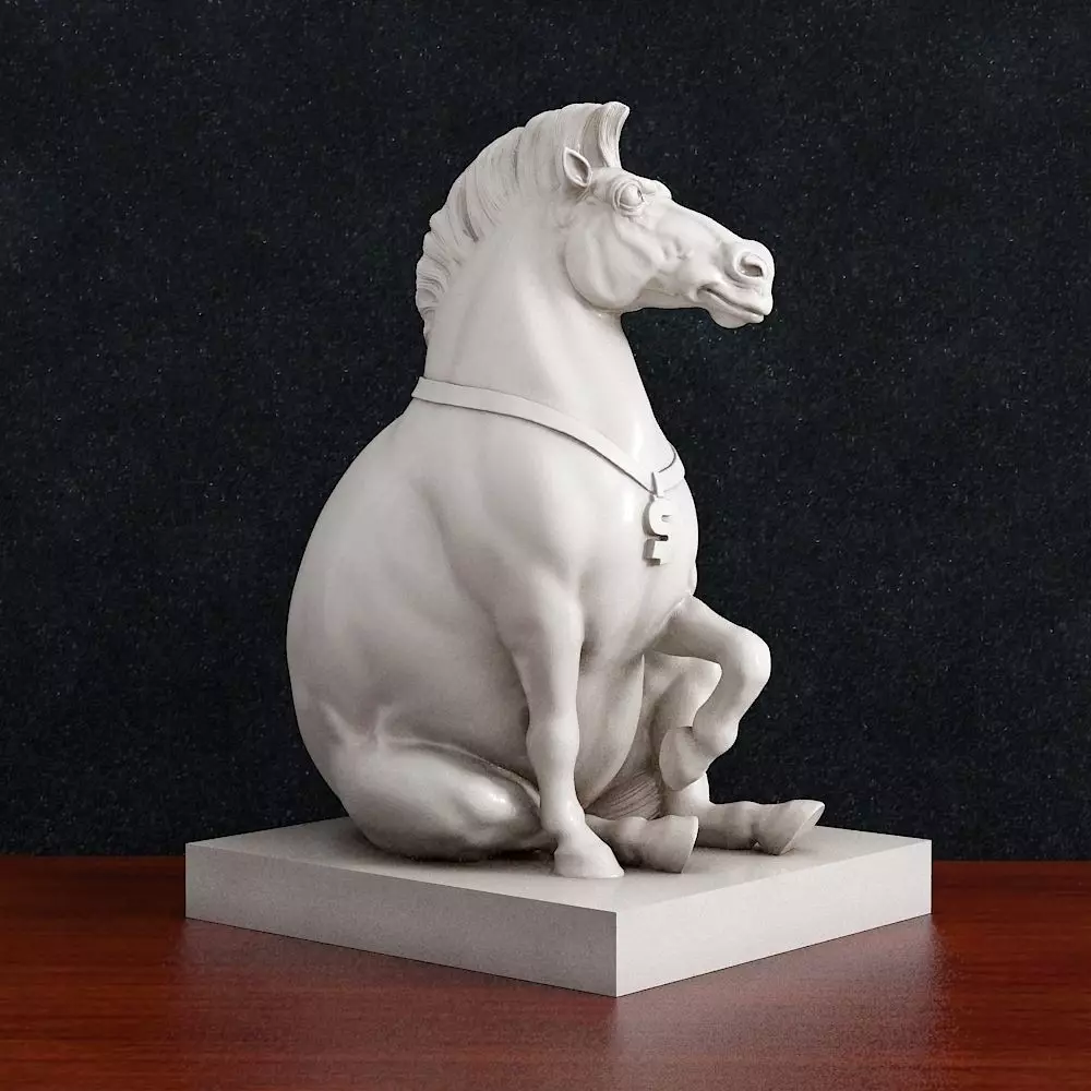 Horse money box 3D print model_0