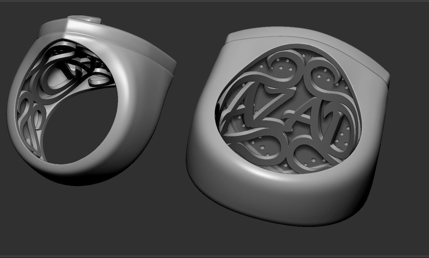 Ring Chicago Bulls 3D print model_4