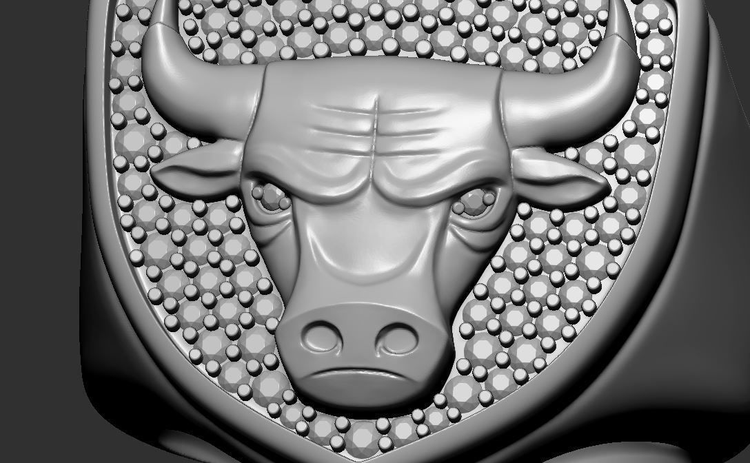 Ring Chicago Bulls 3D print model_6