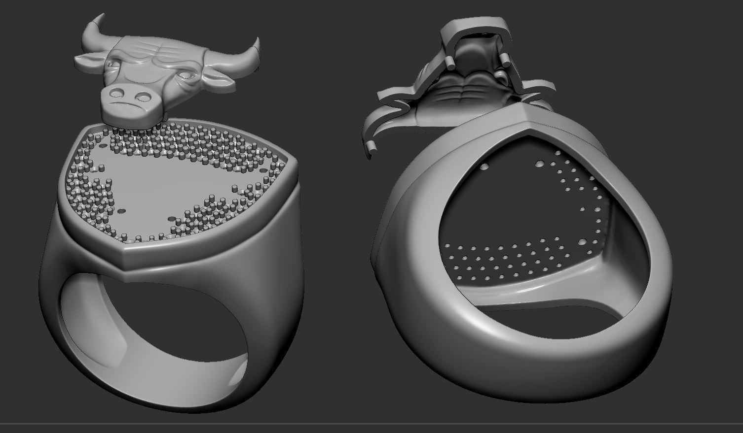 Ring Chicago Bulls 3D print model_3