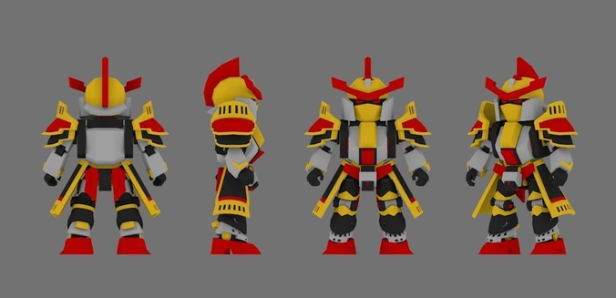 Super Mecha 14 - Bomzuu of Code Name B4M00 - 3D Print Ready 3D print model