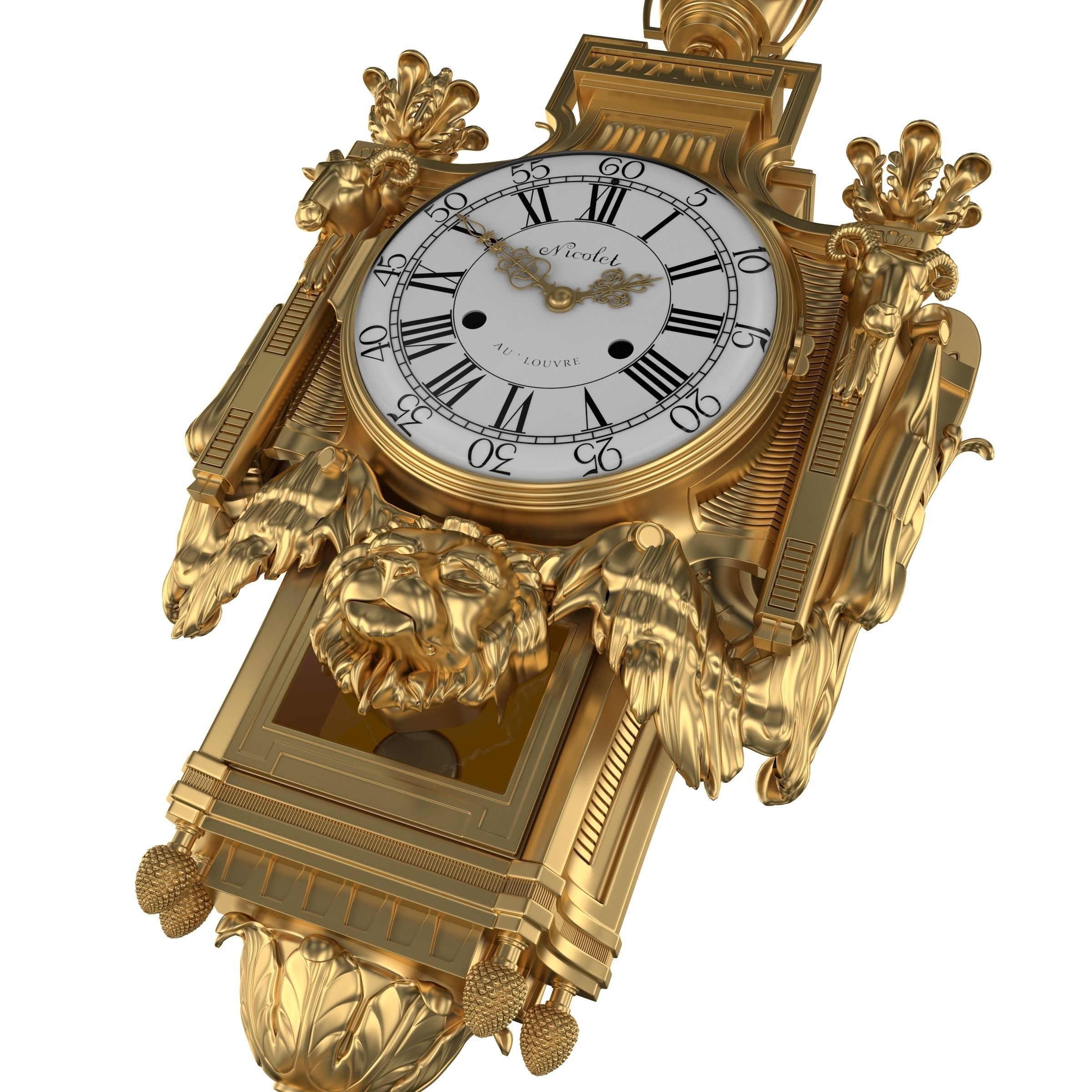 Best Luxury Cartel Clock  3D model_14