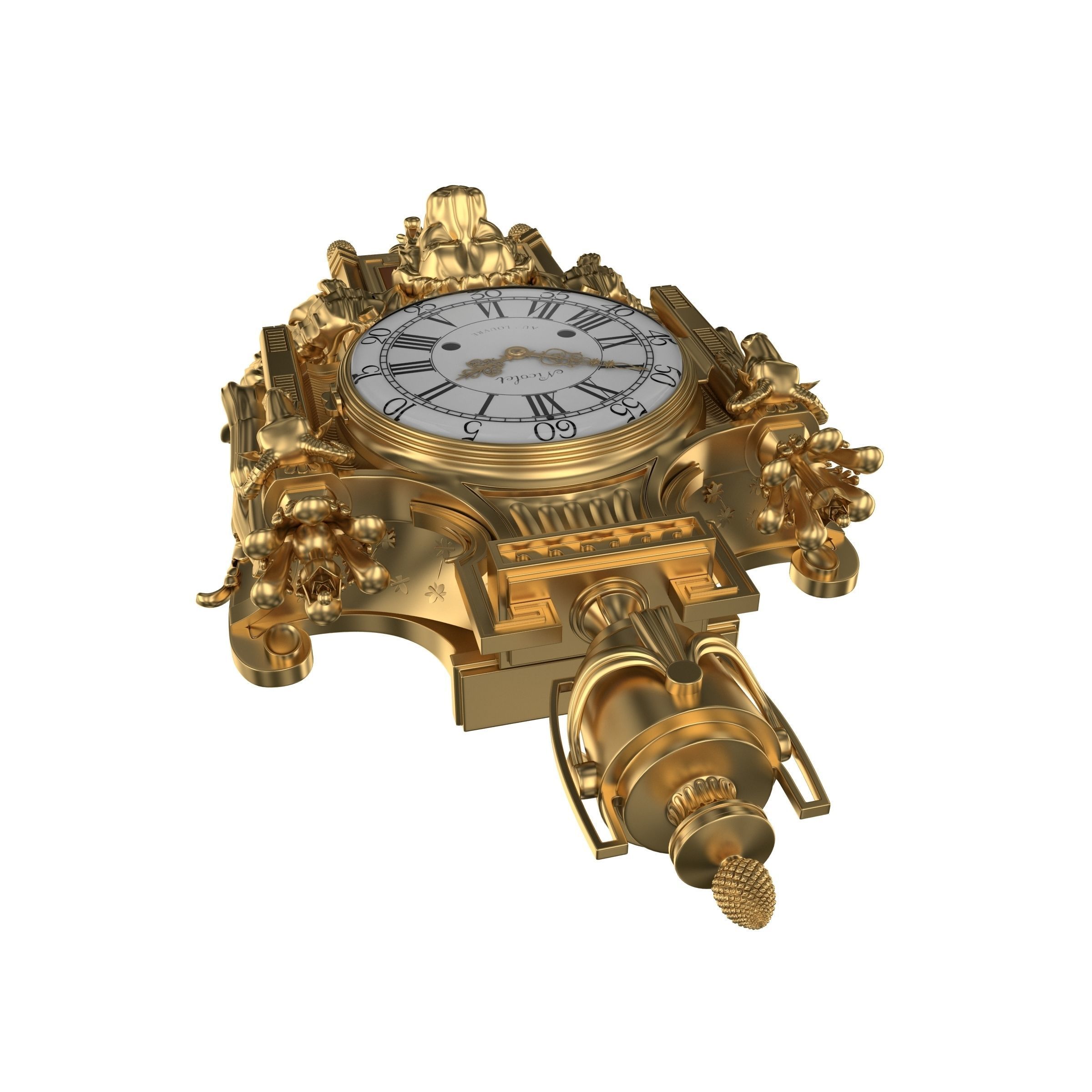 Best Luxury Cartel Clock  3D model_21