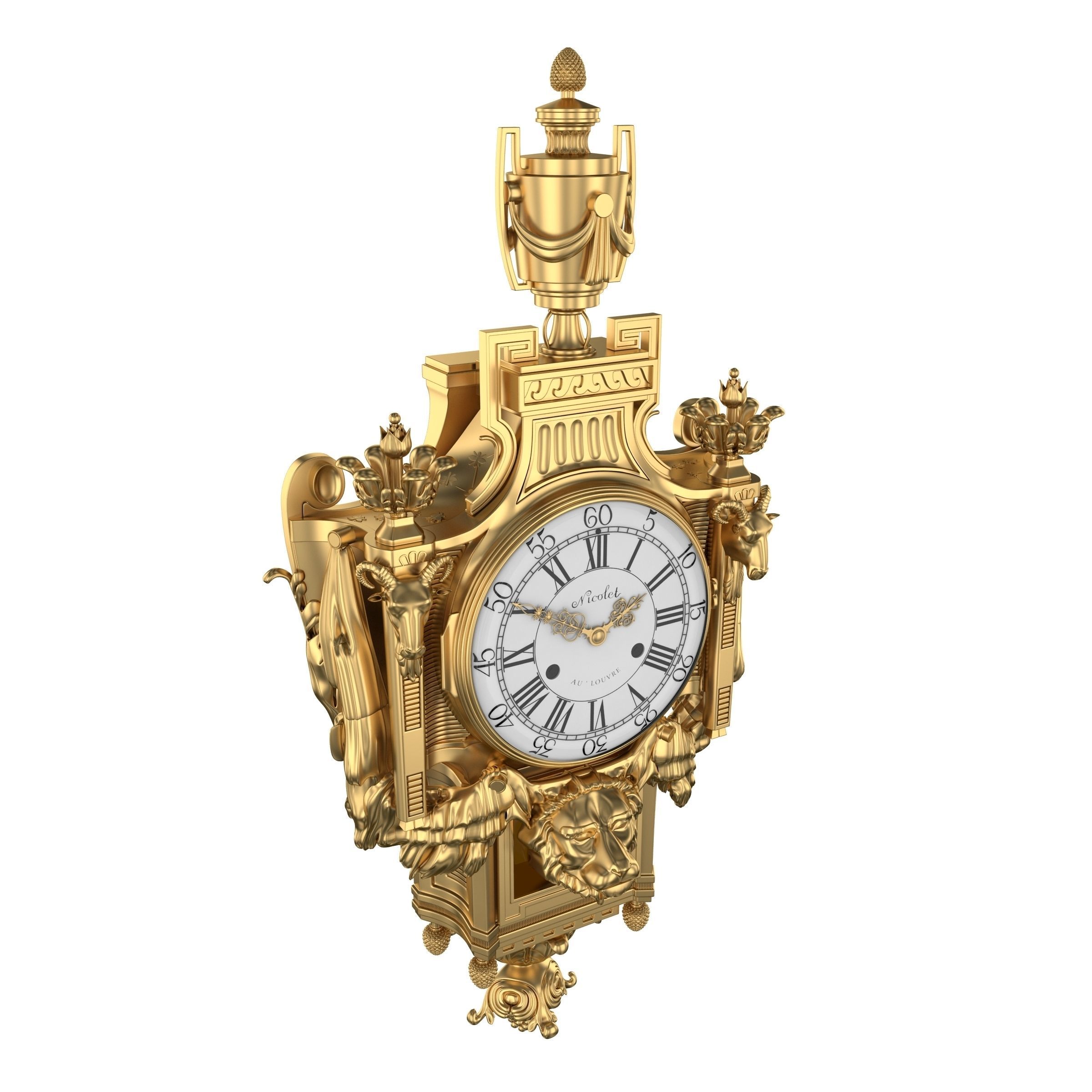 Best Luxury Cartel Clock  3D model_18