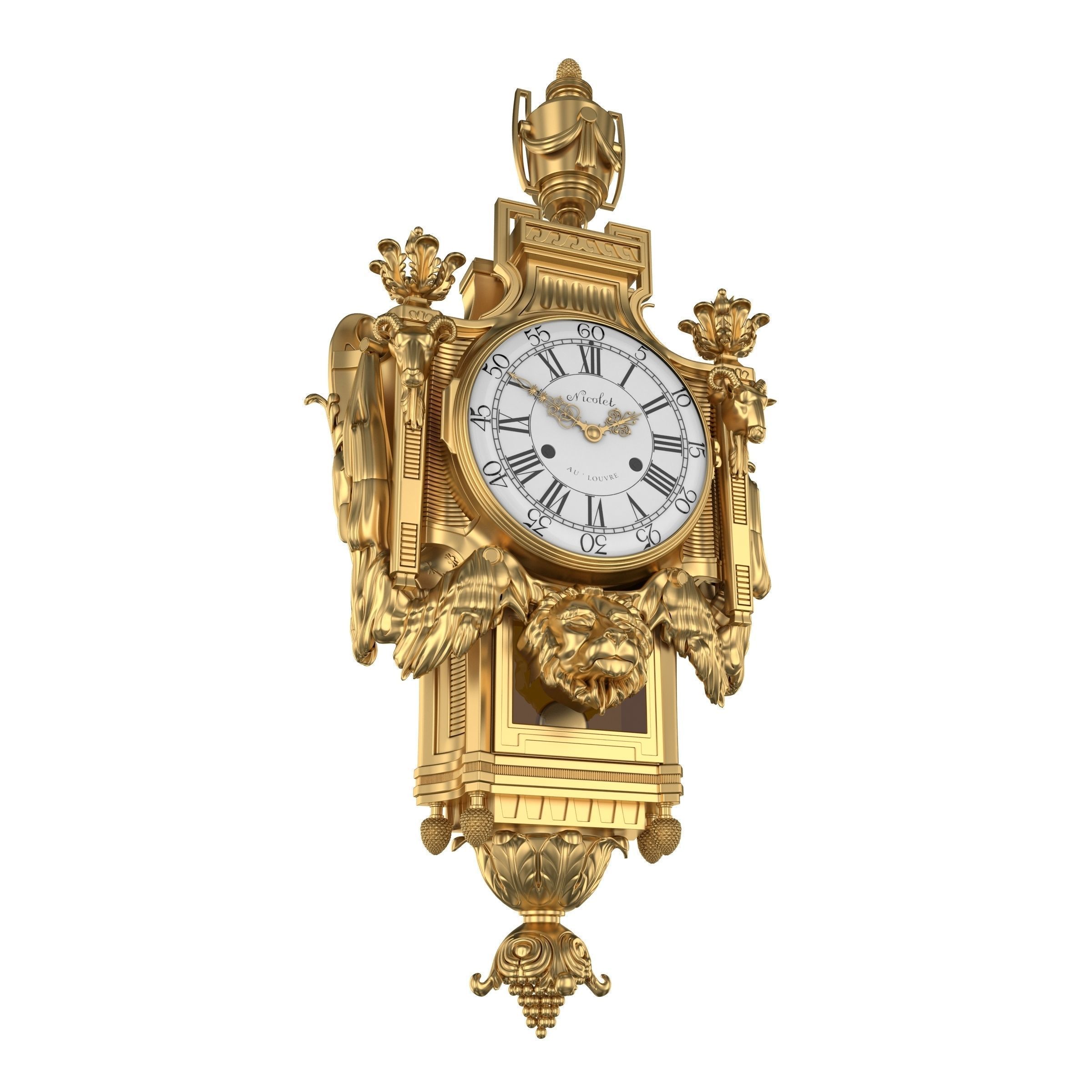 Best Luxury Cartel Clock  3D model_1