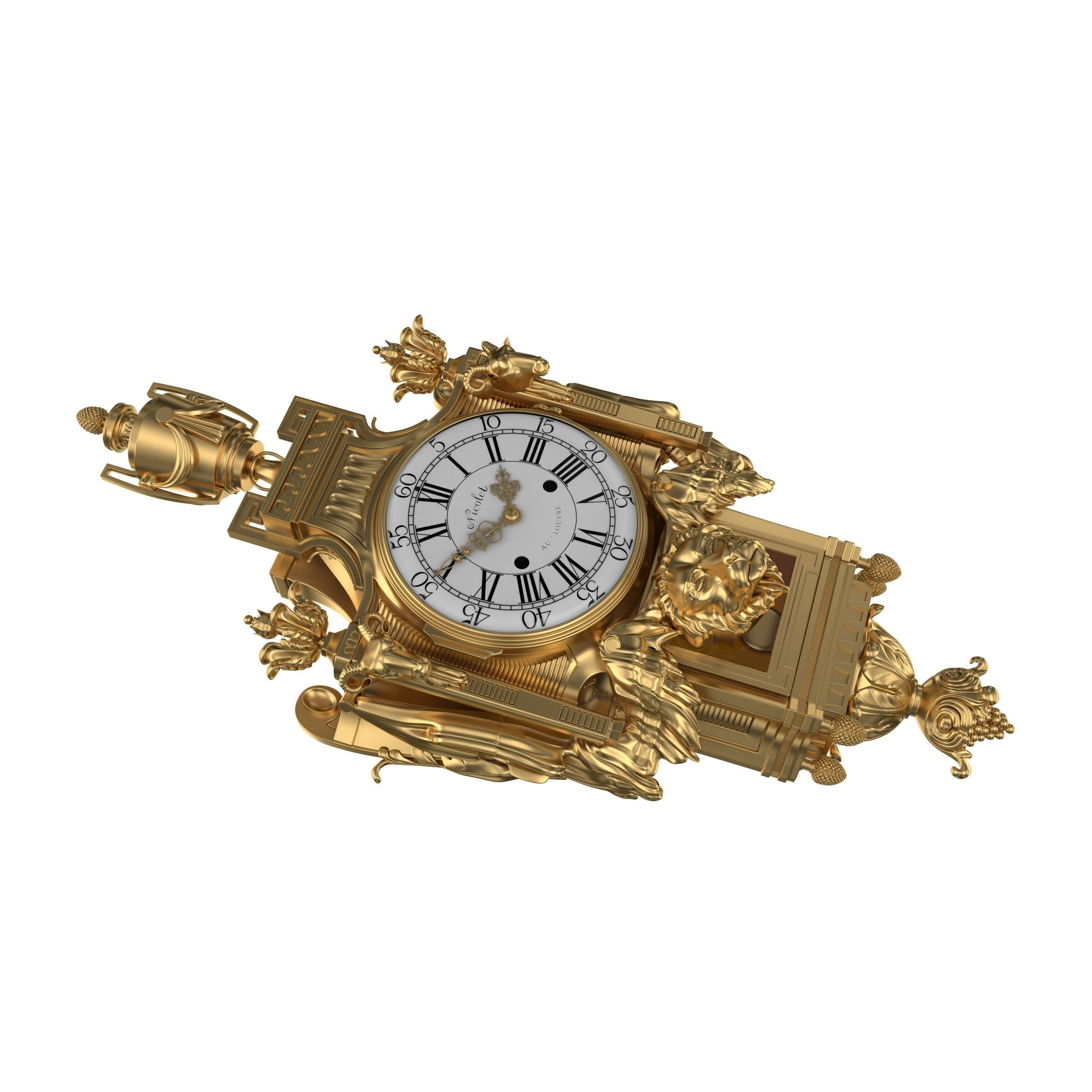 Best Luxury Cartel Clock  3D model_10