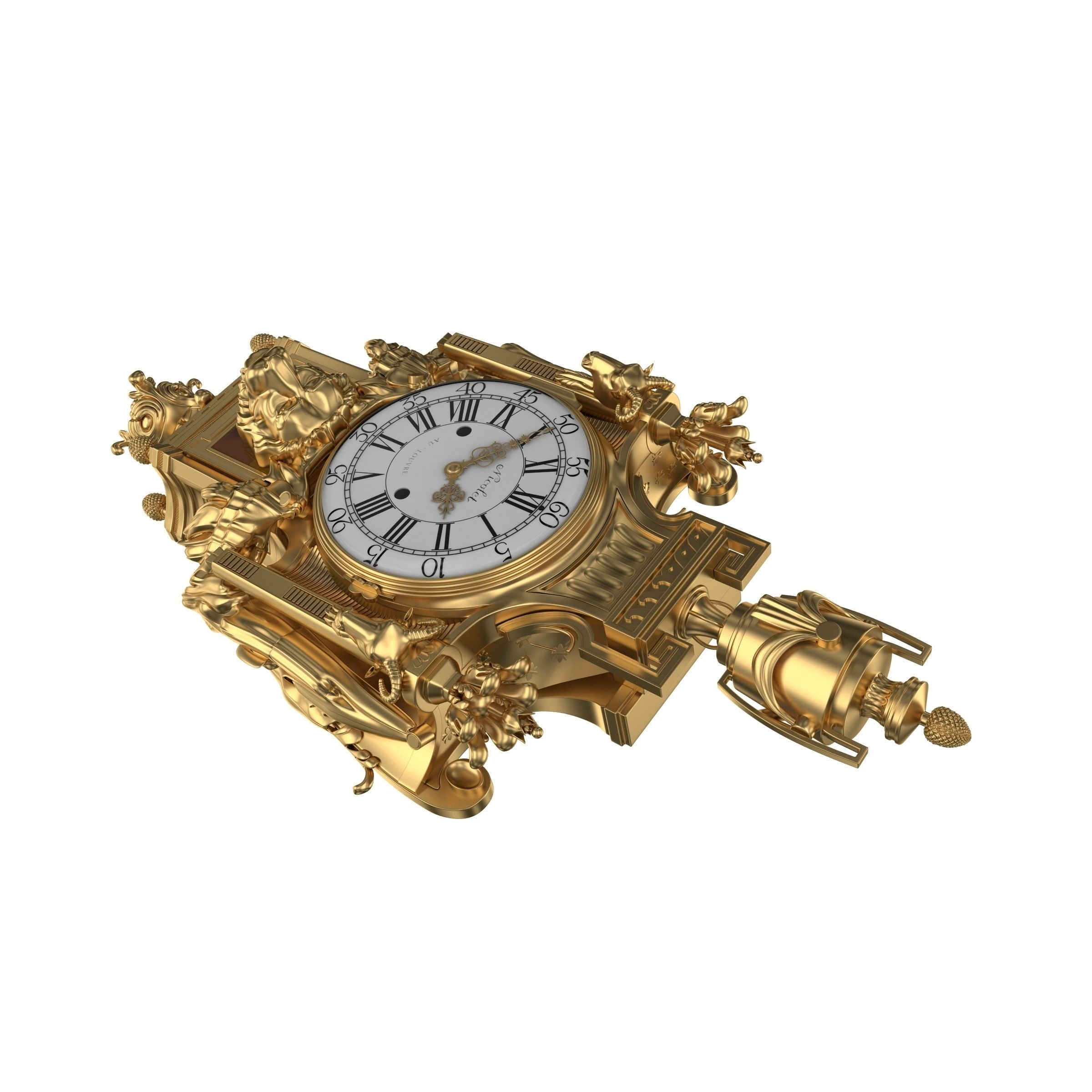 Best Luxury Cartel Clock  3D model_2