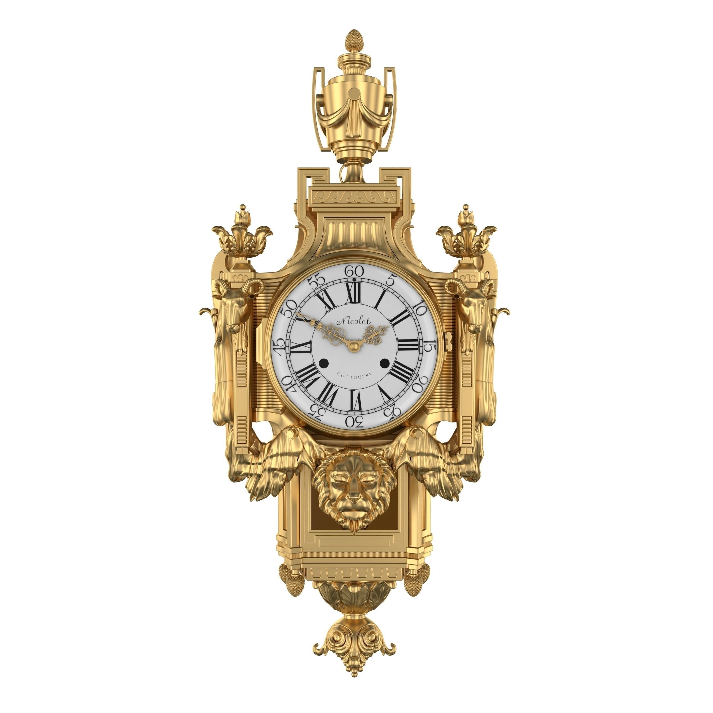 Best Luxury Cartel Clock  3D model_9